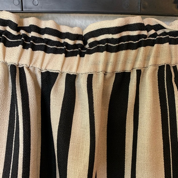 Zara Basic Striped Gathered Skirt - Picture 7 of 9